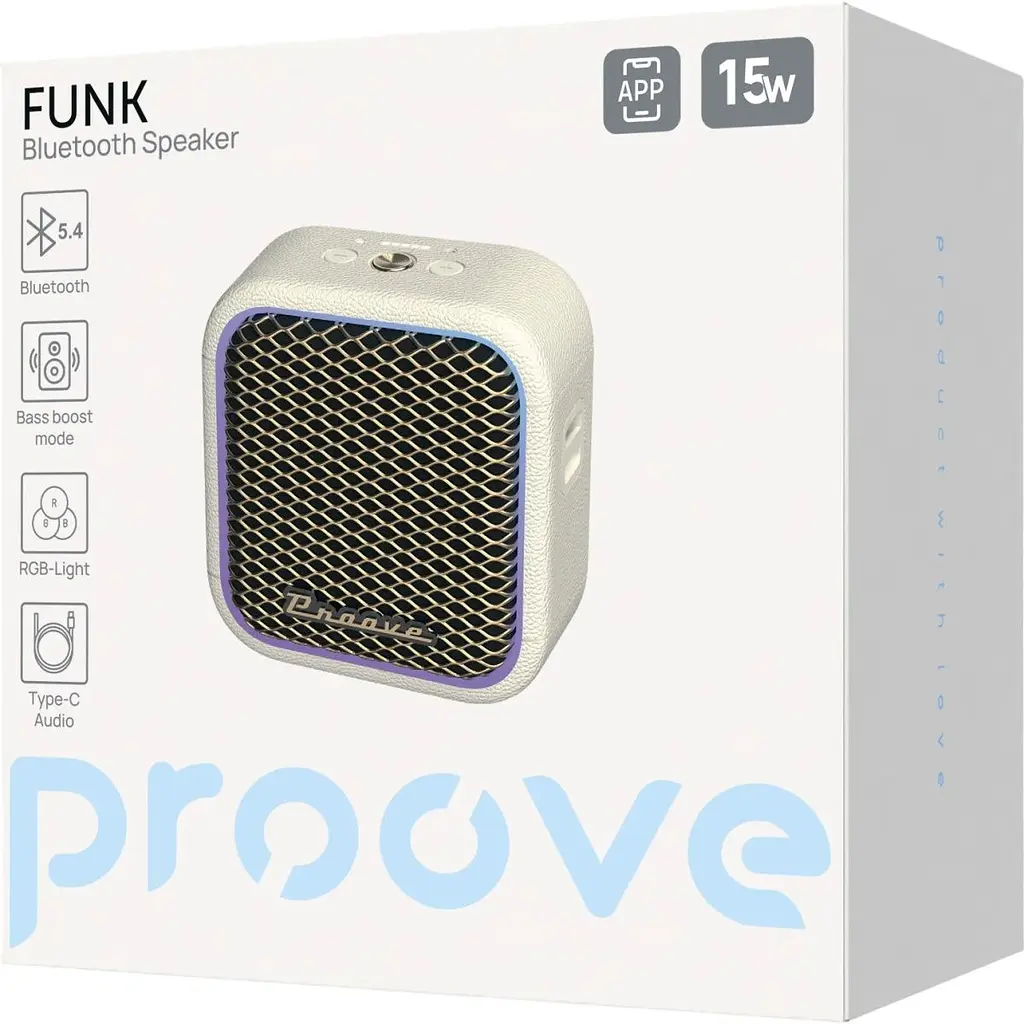 Портативна акустика Proove Funk 15W Beige/Gold (PSFN1501AP22) [169740] - фото 5