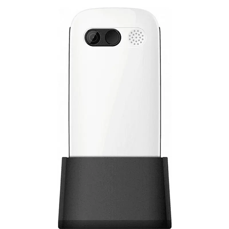 Телефон кнопочный Maxcom MM471 с док станцией белый - фото 3