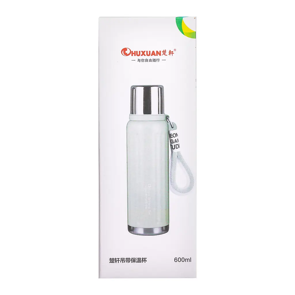 Термос Enjoy 600 мл з фліп кришкою і ремінцем, оливковий Yiwu HP-14-9GR - фото 8