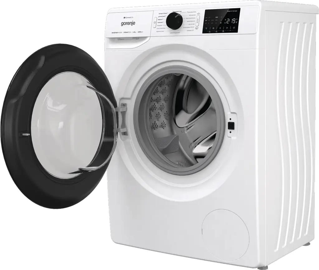 Пральна машина Gorenje фронтальна 8 кг 1200 A+++ 55 см дисплей інвертор пара Wi-Fi білий - фото 7