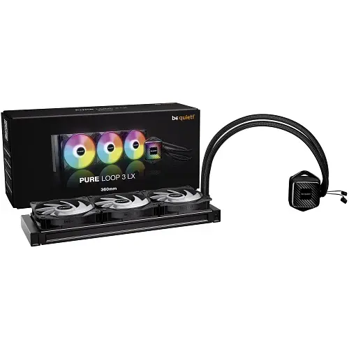 Система рідинного охолодження be quiet! Pure Loop 3 LX 360, Black, 3x Light Wings LX 120mm PWM high-speed (BW031EU) - фото 3