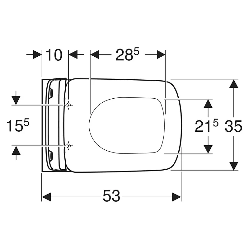 Унитаз подвесной Geberit Selnova Rimfree Square 501.961.00.1 с сидением Soft Close Click2Clean, Белый - фото 4