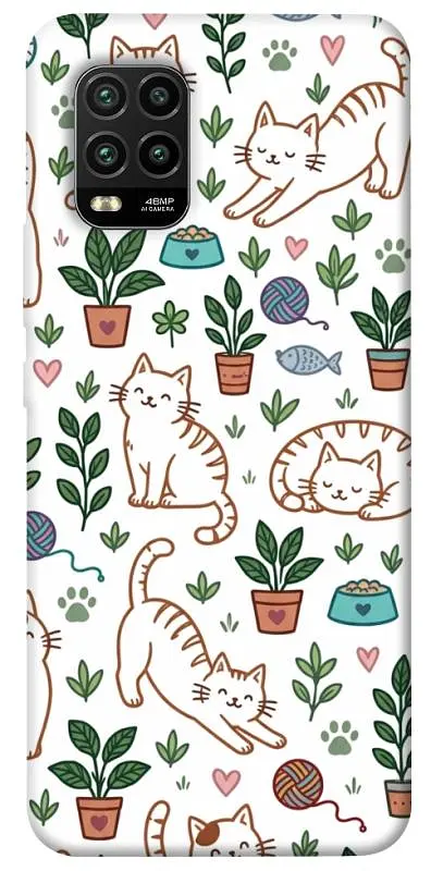 TPU чохол Demsky Cats pattern для Xiaomi Mi 10 Lite