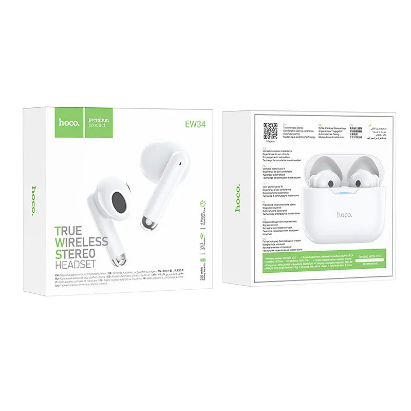 Наушники Hoco EW34 Full true wireless BT headset White - фото 2
