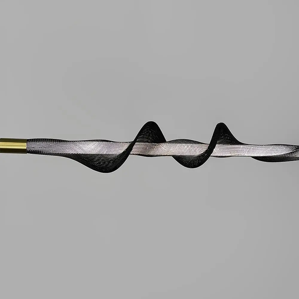 Світлодіодний горизонтальний світильник у латунному корпусі із чорною сіткою 60 см | Арт. DE36/600 H BK | Line F - фото 4