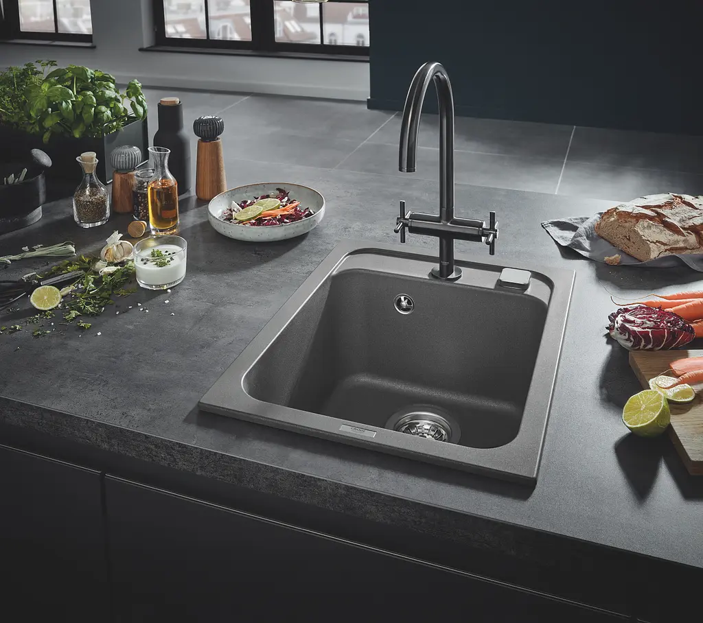 Кухонна мийка Grohe K700 із композиту 31650AT0, Чорний - фото 2