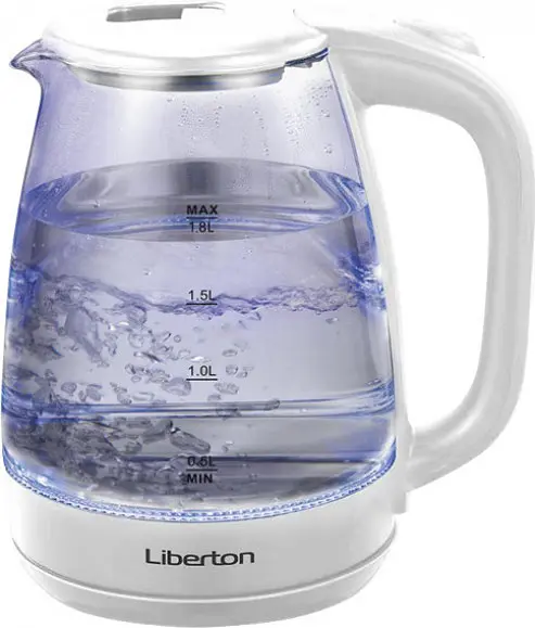 Електрочайник Liberton LEK-6807 1500W 1.8 л білий скло + пластик - фото 4