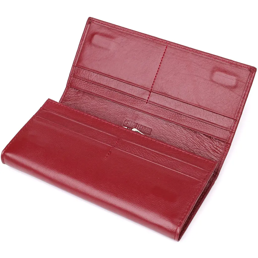 Місткий жіночий гаманець із натуральної шкіри ST Leather 23089 бордовий - фото 8