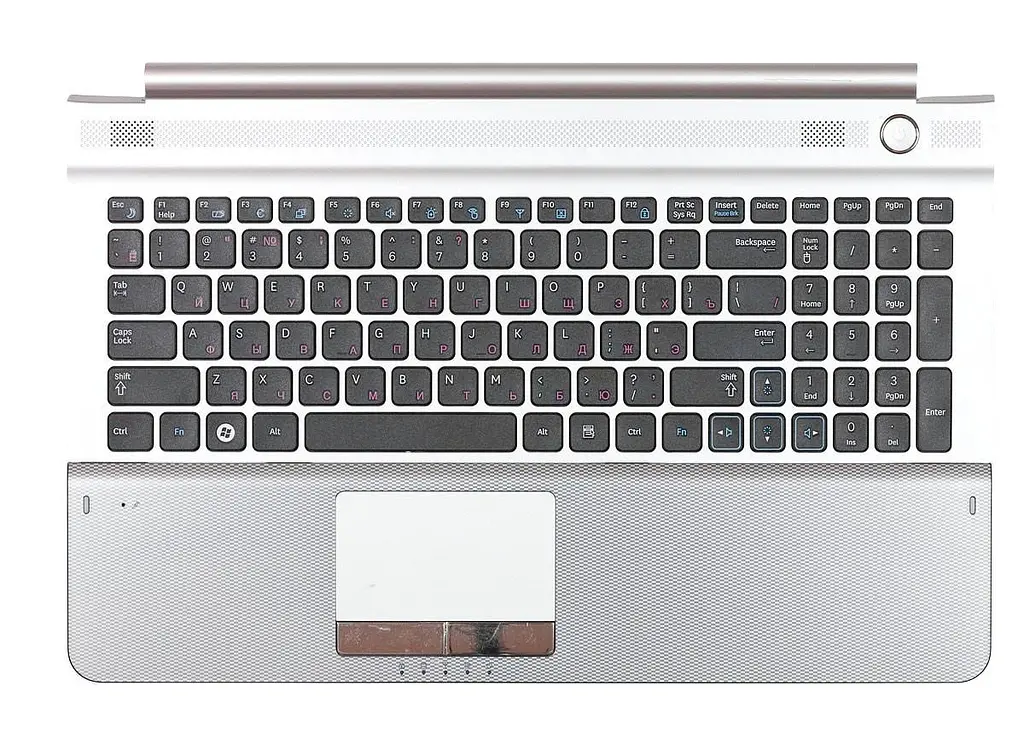 Клавіатура для ноутбука Samsung (RC520) Black, (Silver TopCase) - фото 2