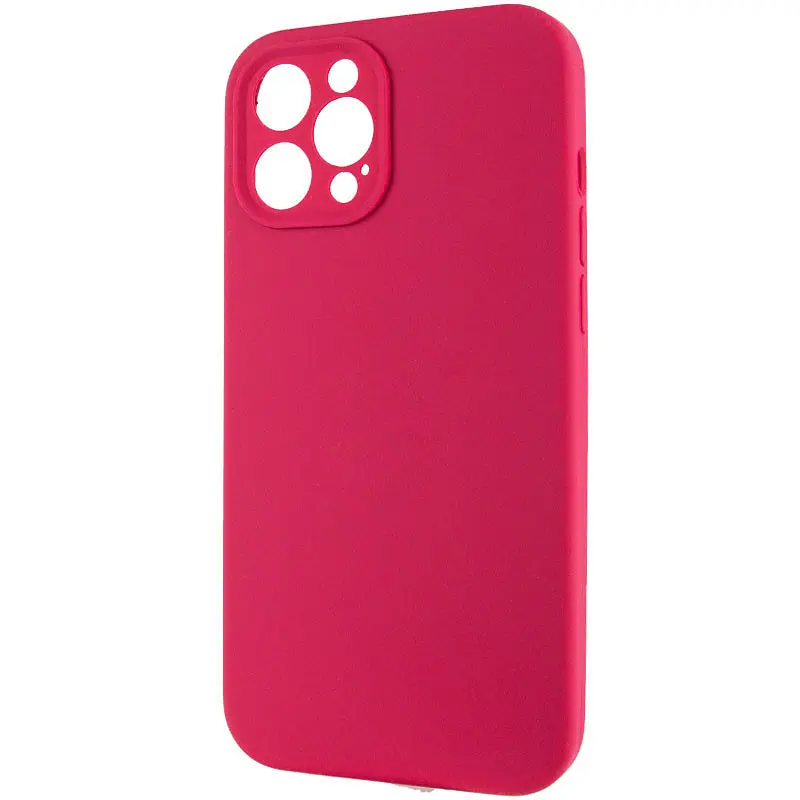 Чохол Silk Full Camera Protective (AA) NO LOGO для Apple iPhone 12 Pro Max (6.7") Червоний / Rose Red - фото 3