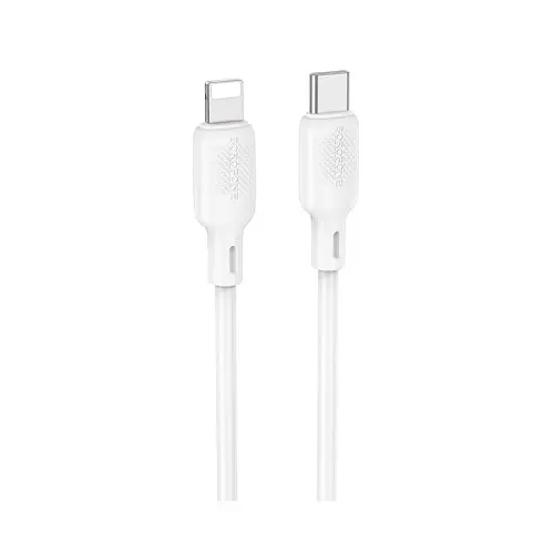 PD Кабель BOROFONE BX113 Lenny Silicone Type-C to Lightning 27W/1m білий - фото 4