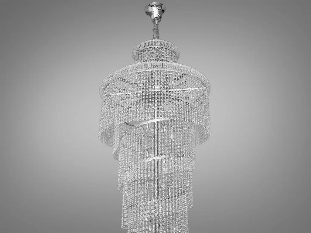 Современная каскадная хрустальная люстра на 49 ламп цоколь е14, хром - фото 3