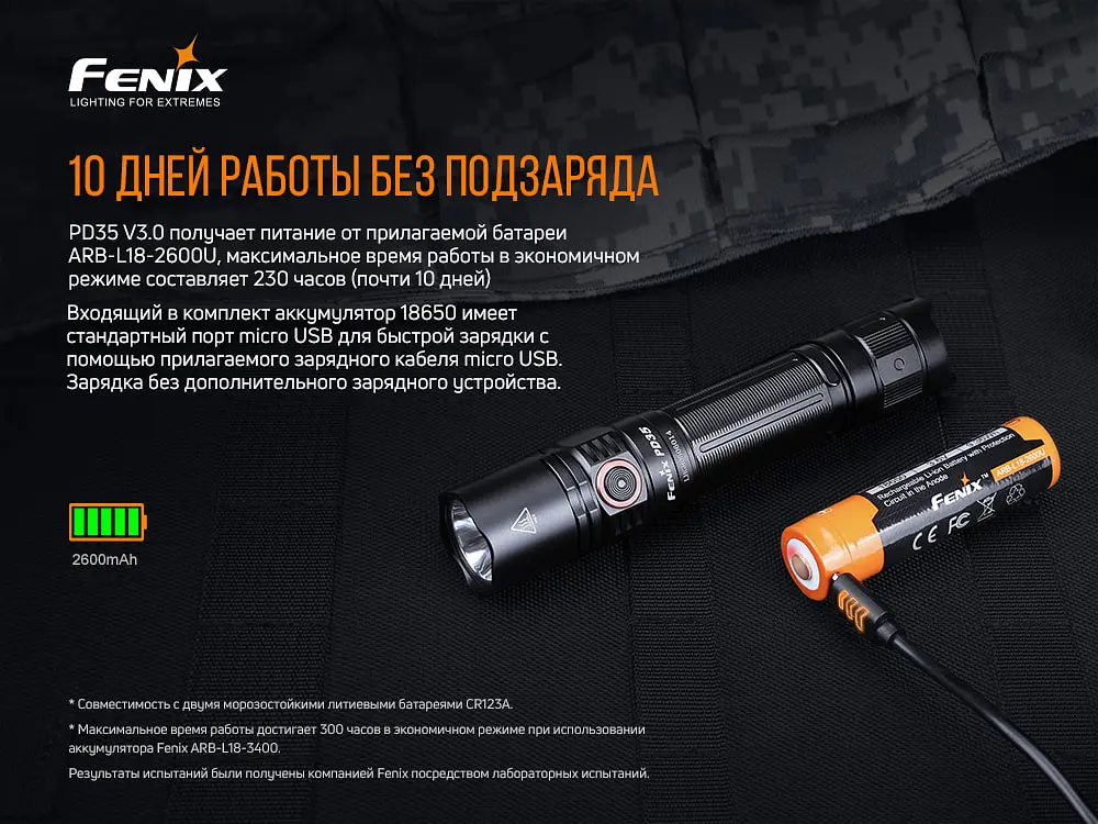 Ліхтар ручний Fenix PD35 V3.0 - фото 14