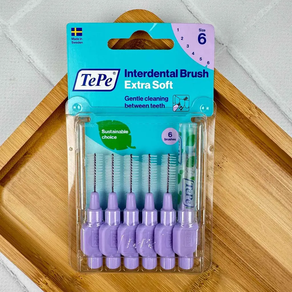 Міжзубна щітка TePe Extra Soft фіолетолва (1.1мм), 6 шт - фото 4