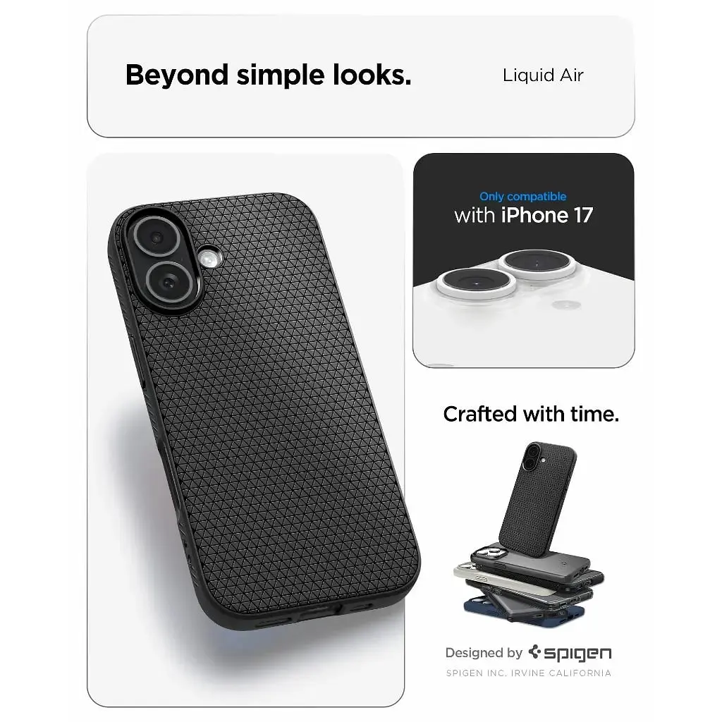 Чохол Spigen для iPhone 17, Liquid Air, Matte Black teh0019360 - фото 7