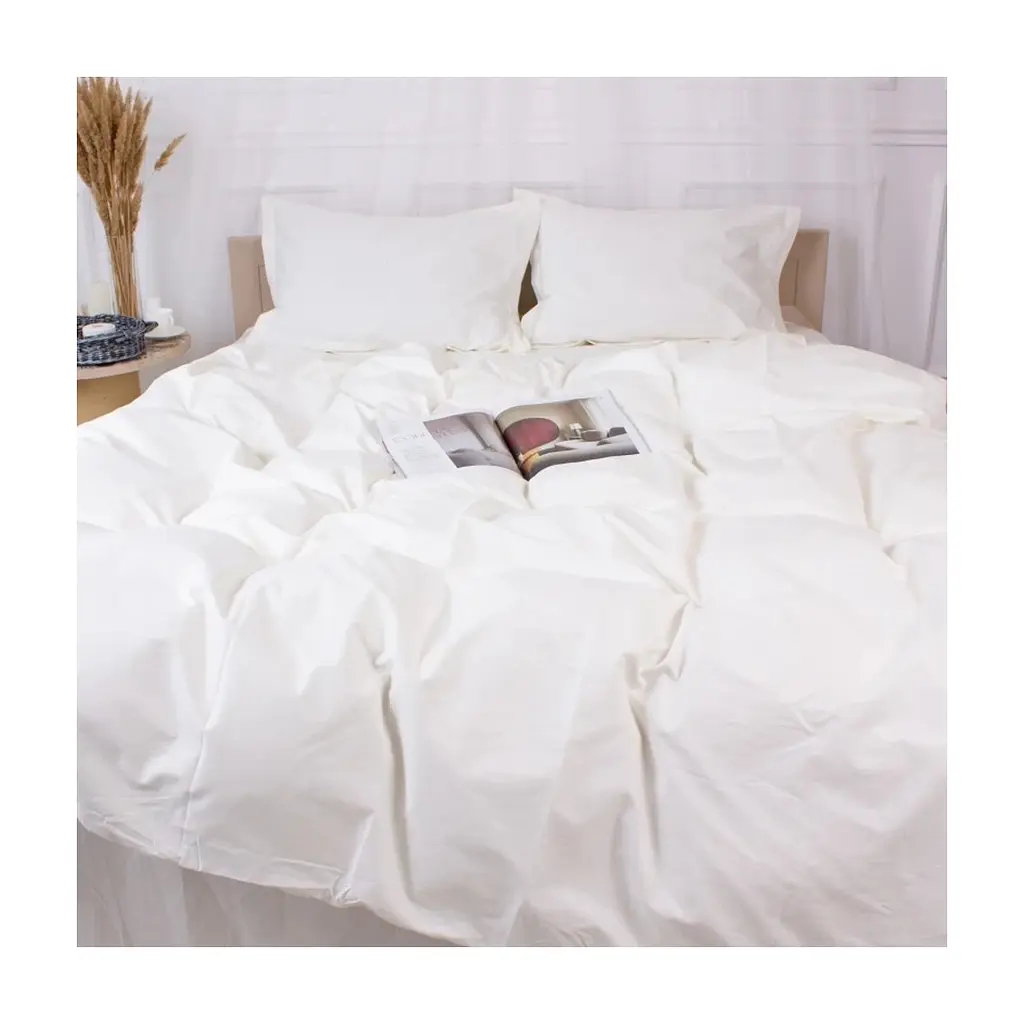 Постільна білизна MirSon Poplin Line 002 Milky White 220 x 240 (2200006277828) - фото 5