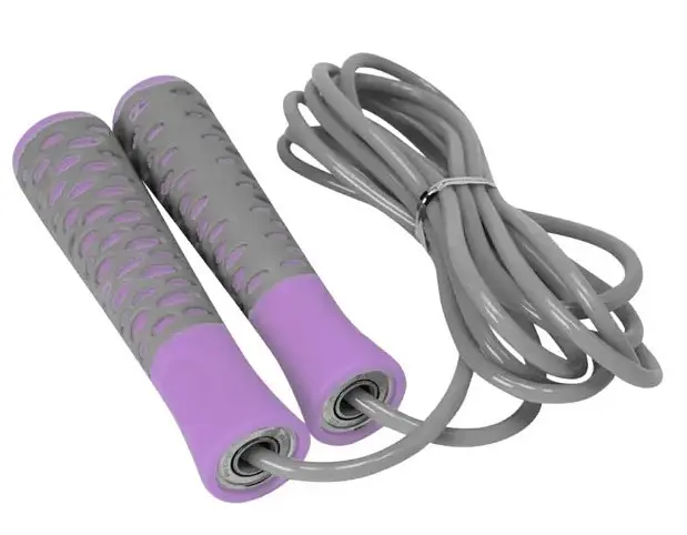Скакалка PowerPlay 4206 Jump Rope PRO+ Сіро-фіолетова 2,75 м (PP_4206_Grey/Violet) - фото 4