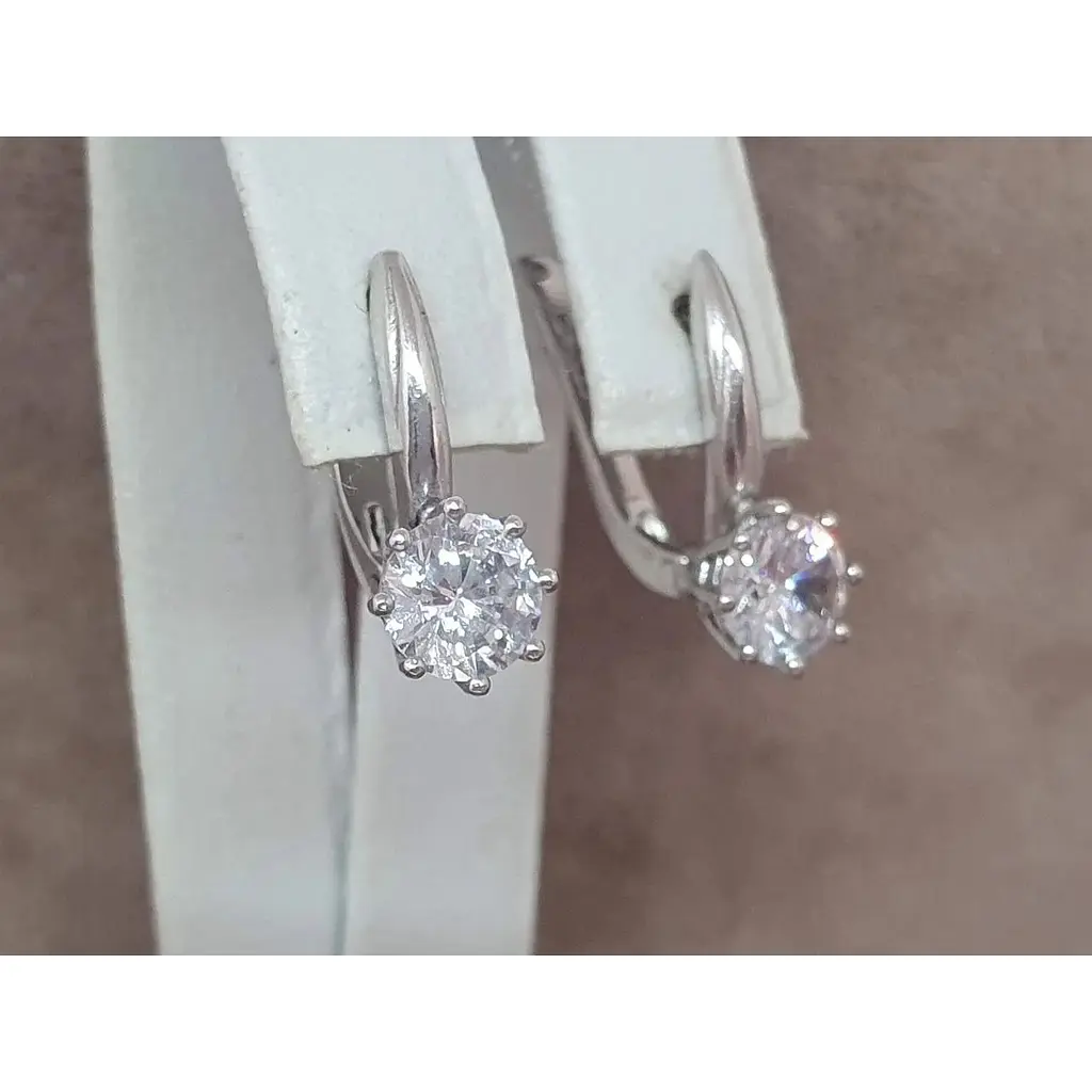 Серебряные серьги Агни ДЕЛЬТА с фианитами. 2818/9Р-CZ - фото 3