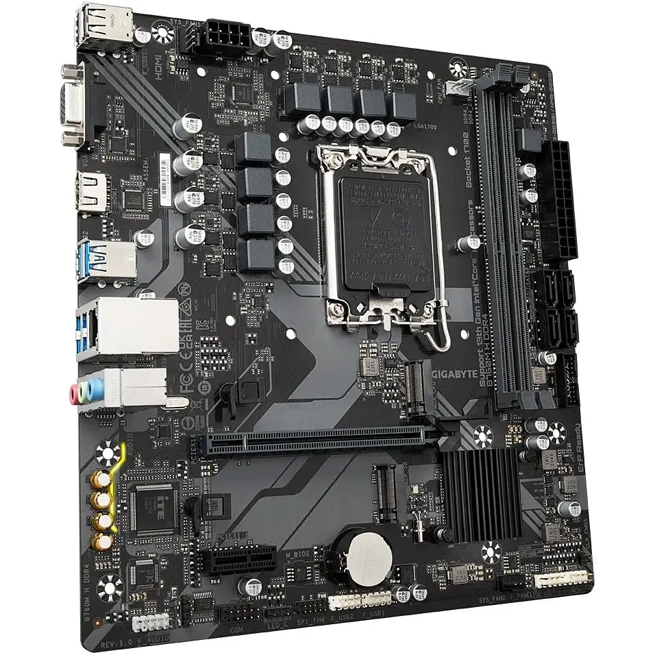 Материнська плата Gigabyte B760M H DDR4 s1700 B760M 2xDDR4 M.2 HDMI mATX - фото 2