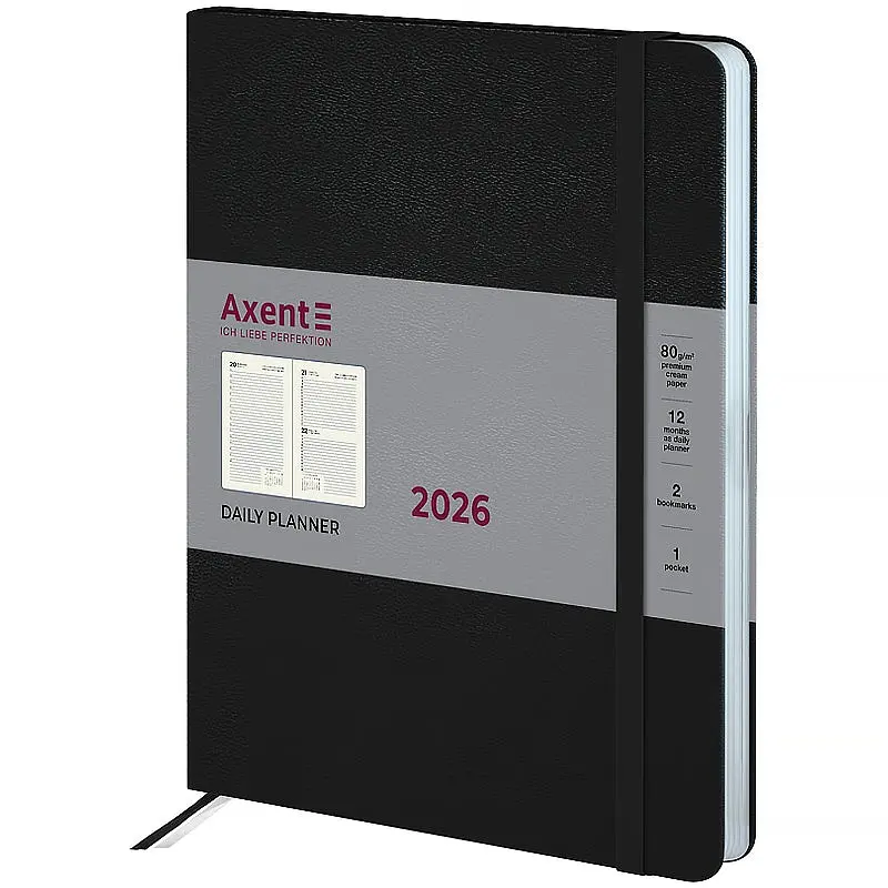Дневник Axent Grand Strong 2026 черный 195 х 255 мм (8830-26-01-A) - фото 2