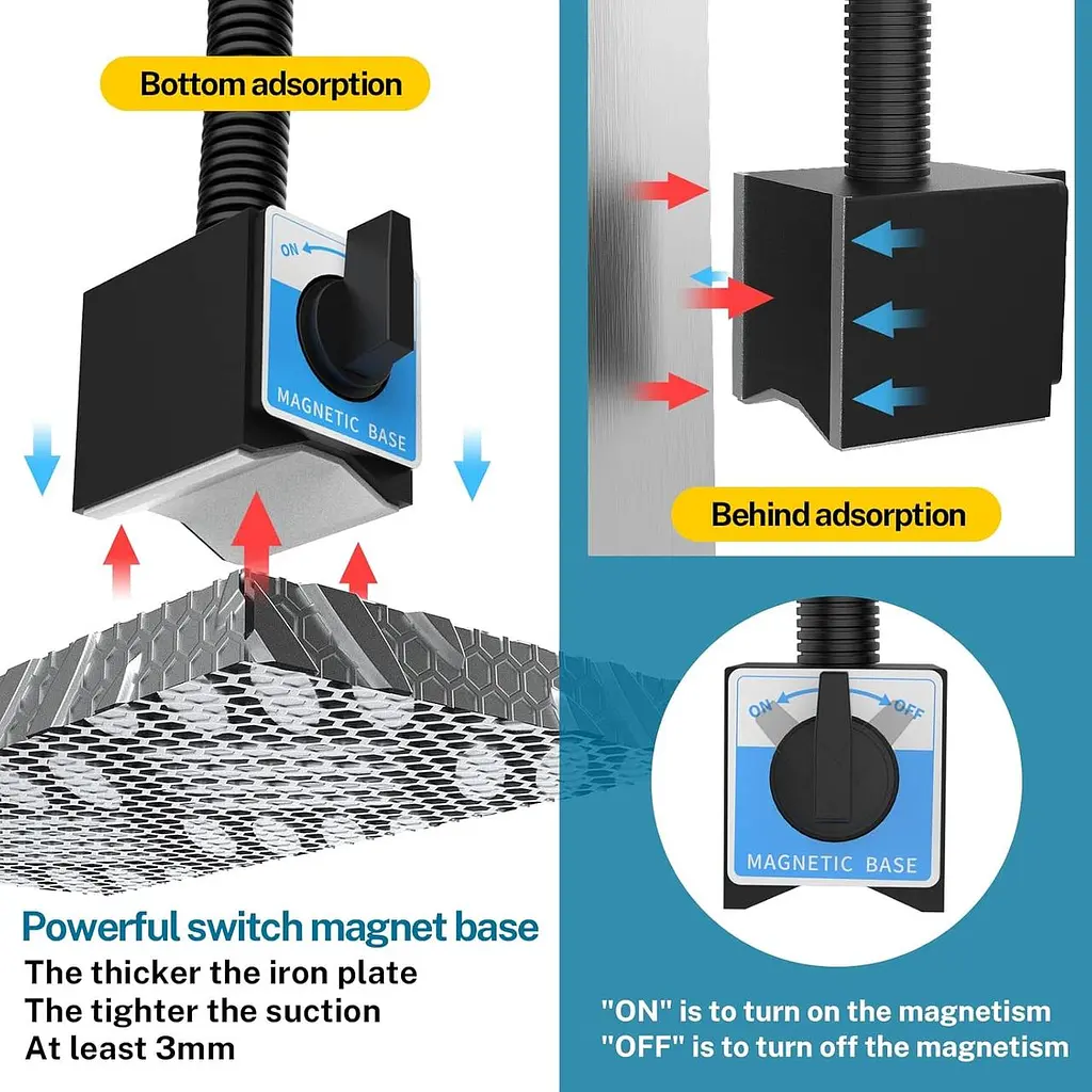 Outemei Магнитная гидроизоляция лампа гусиной шеи Механик Lightwork Lights 1200 люмен (ytm-30d-магнитный) - фото 6