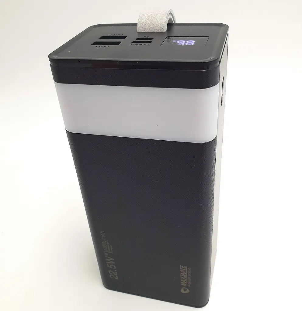 Потужний Повербанк із LED ліхтариком Power Bank із швидкою зарядкою 40000mAh 2USB /Type-C PD/QC 5A/22.5W Maxmate MMP40KP чорний - фото 9