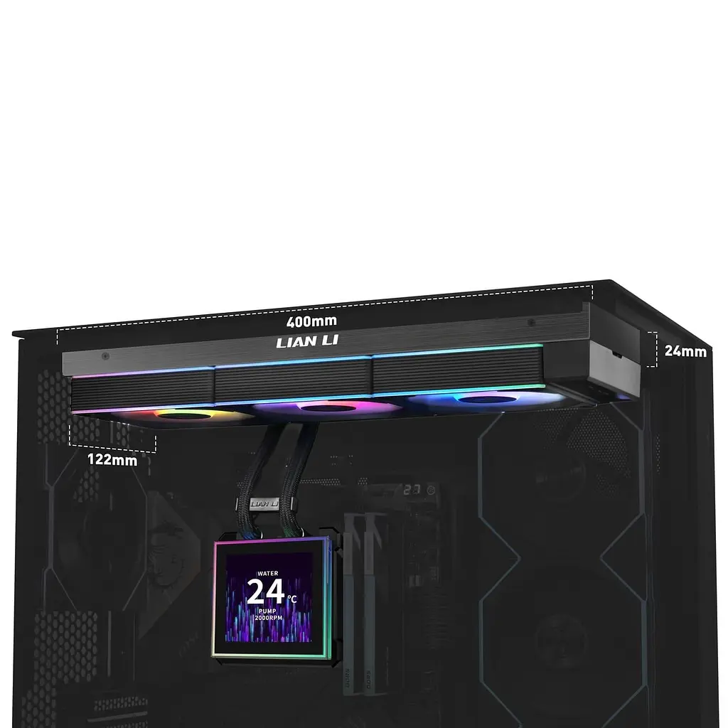 СВО Lian Li HydroShift II LCD-S 360CL Black (G89.GHS2LCDS36CB.000) (G89.GHS2LCDS36CB.00) - фото 5