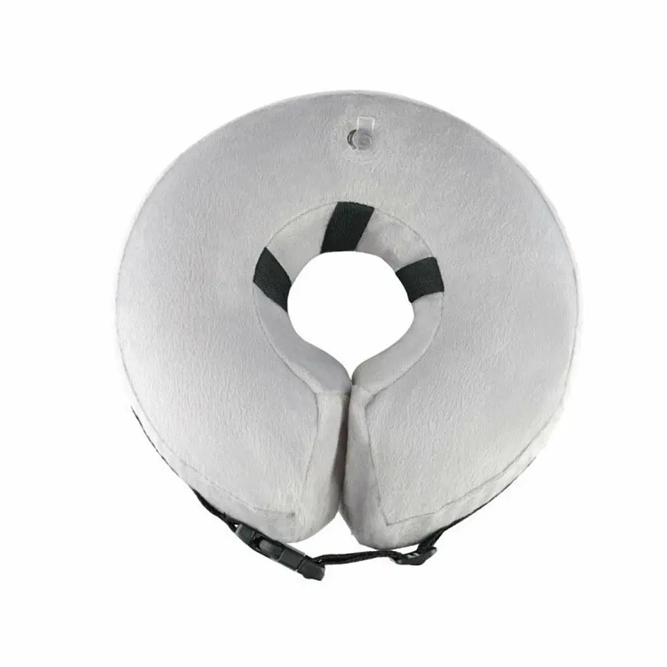 Захисний надувний нашийник для собак Derby Protective Inflatable Dog Cone Collar Grey (фастекс), M