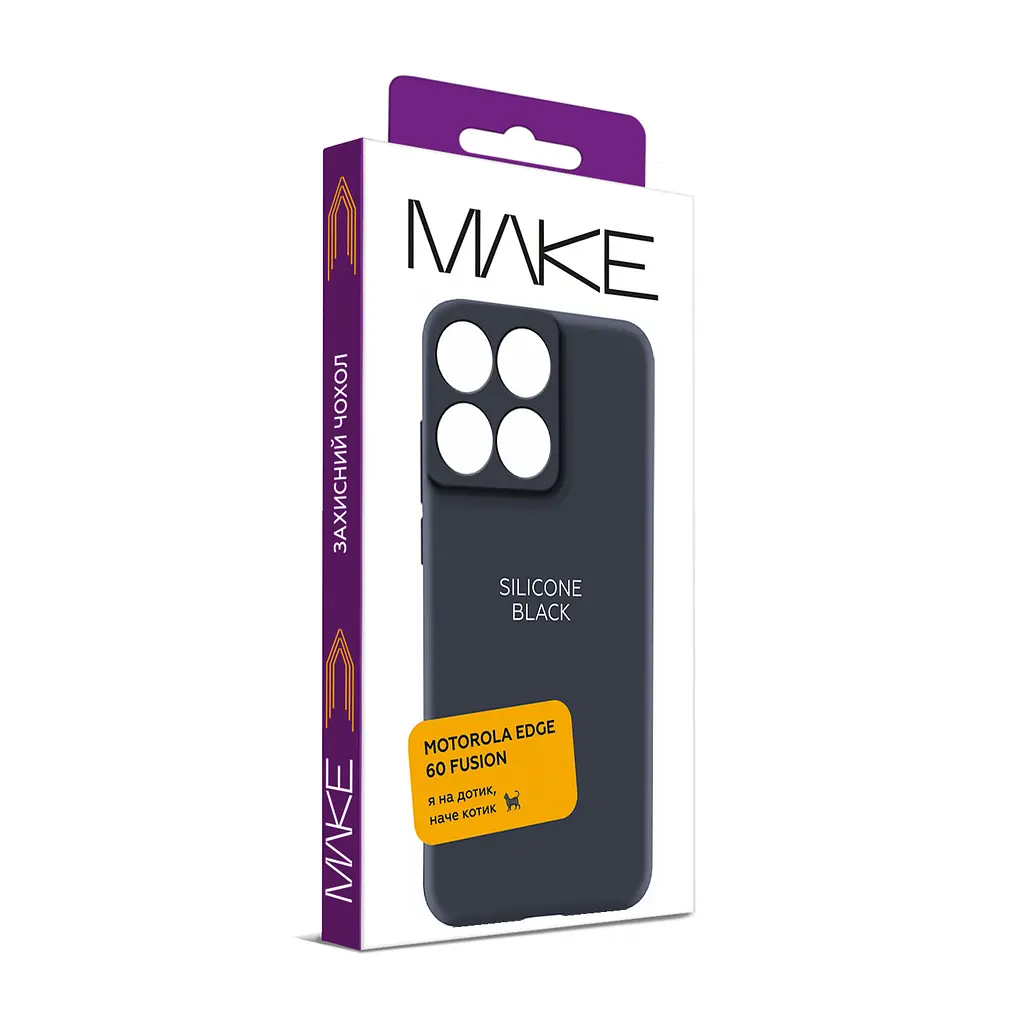 Чохол MAKE Motorola Edge 60 Fusion Silicone Black - фото 2