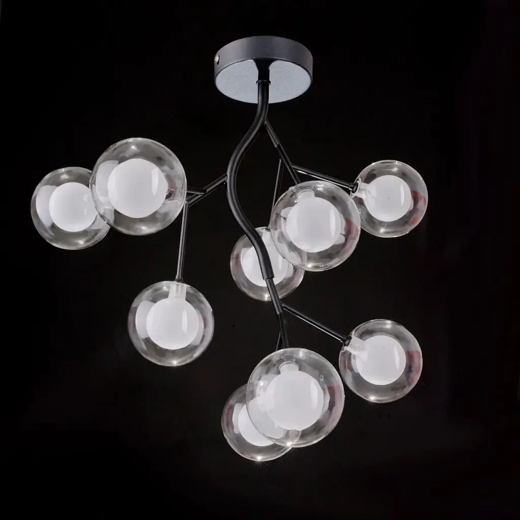 Люстра потолочная Brille в спальню G4 40W BK (BR-01 648C/9) - фото 4