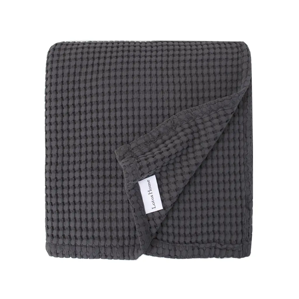 Покрывало Lotus Home - Bellia antrasit антрацит 160x200 - фото 3