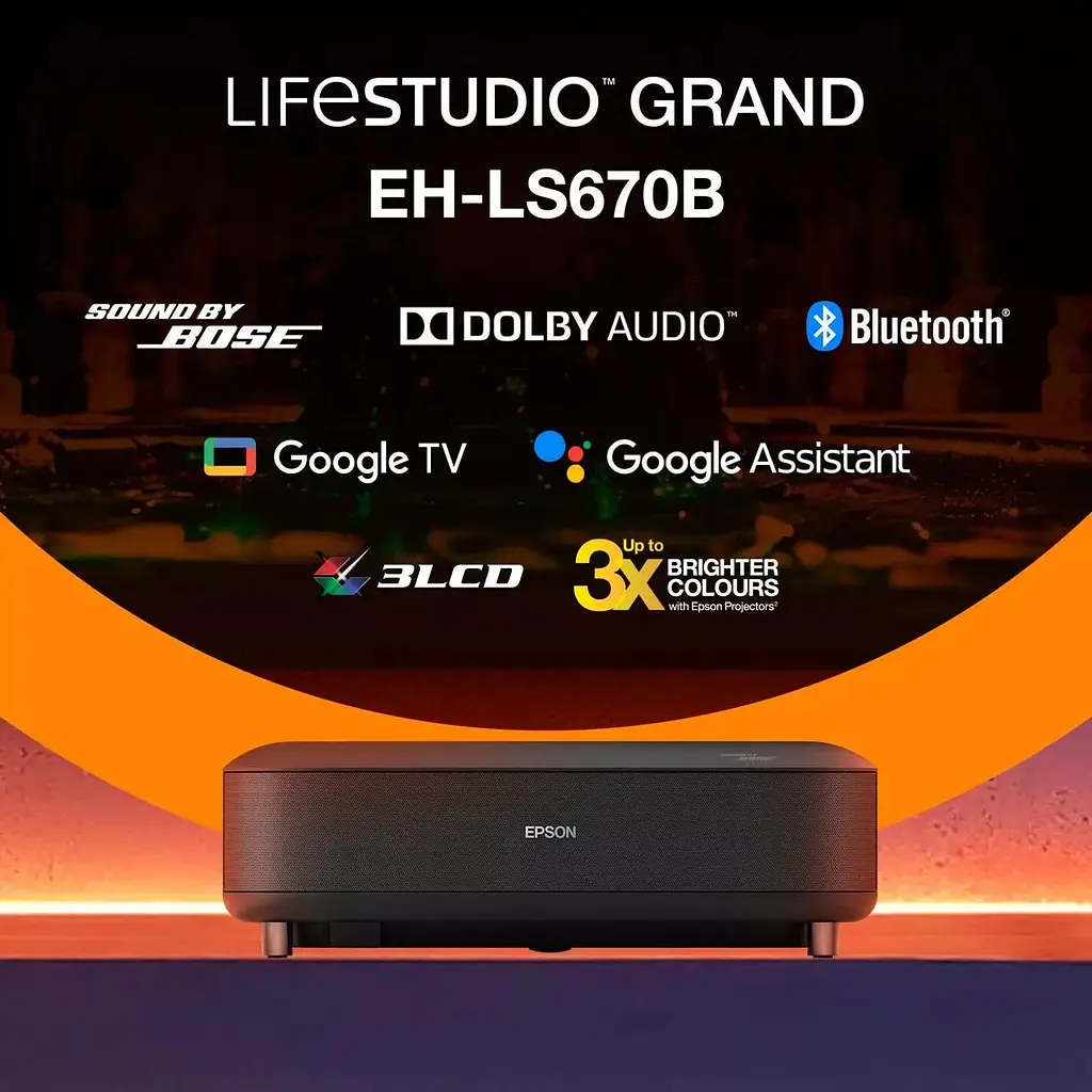 Ультракороткофокусний проектор Epson Lifestudio Grand EH-LS670B Metallic Black (V11HB82120) - фото 10