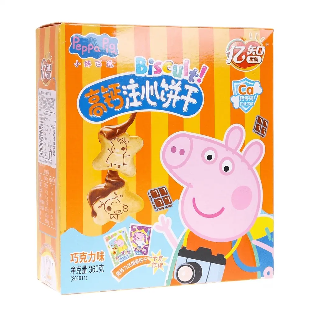 Печиво з кальцієм Yizhi Biscuit Peppa Pig Chocolate Flavor 160г