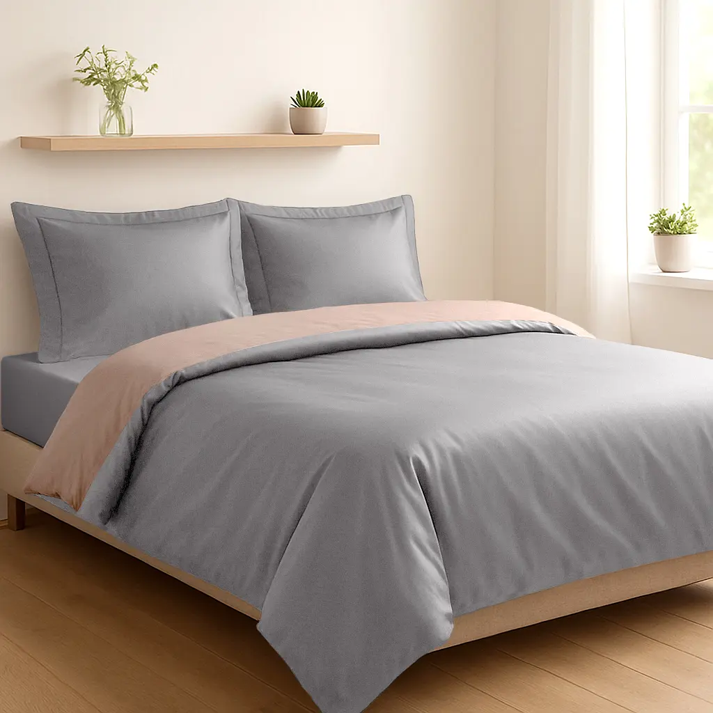 Комплект постільної білизни Полуторний Duet 150х200 см Ivory/Grey SOHO pbe0050802