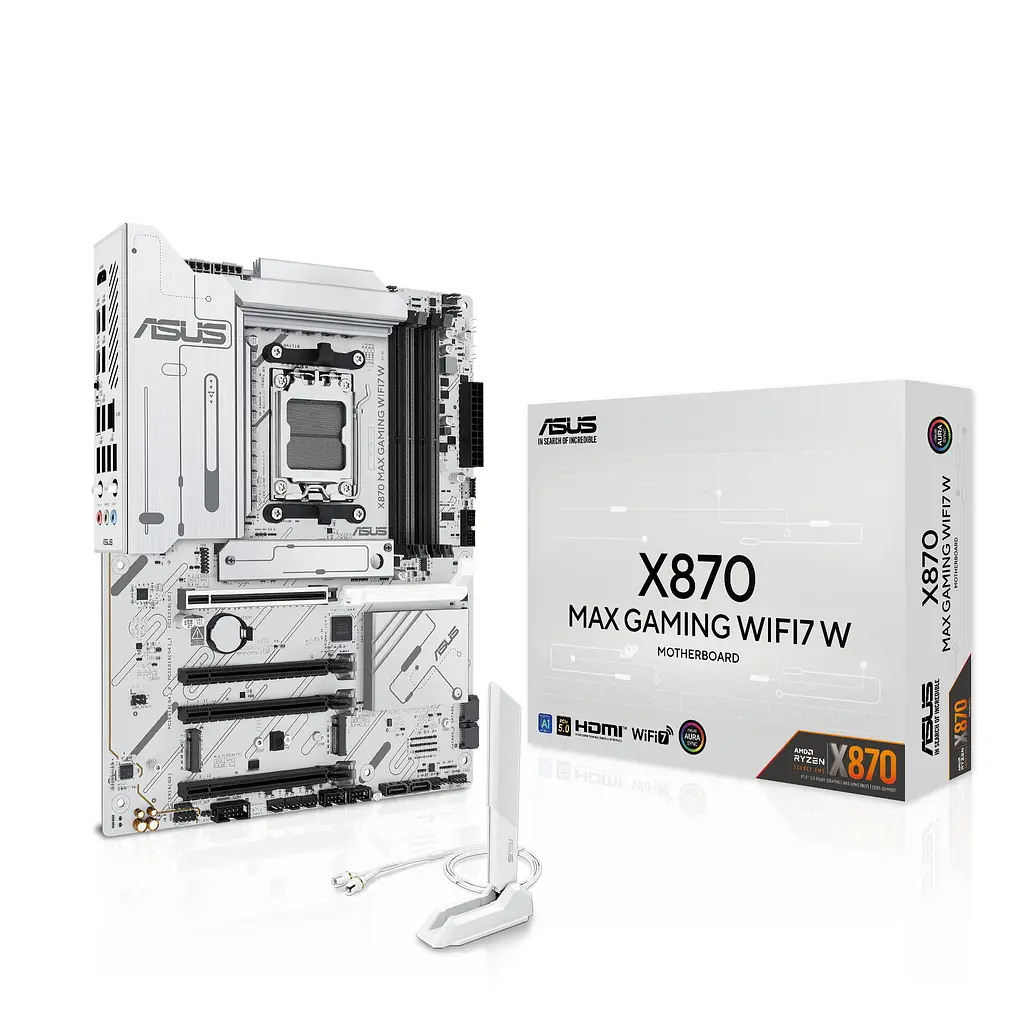 Материнская плата X870 MAX GAMING WIFI7 W sAM5 X870 4xDDR5 M.2 HDMI USB Type-C Wi-Fi BT ATX бел Asus teh0019042 - фото 9
