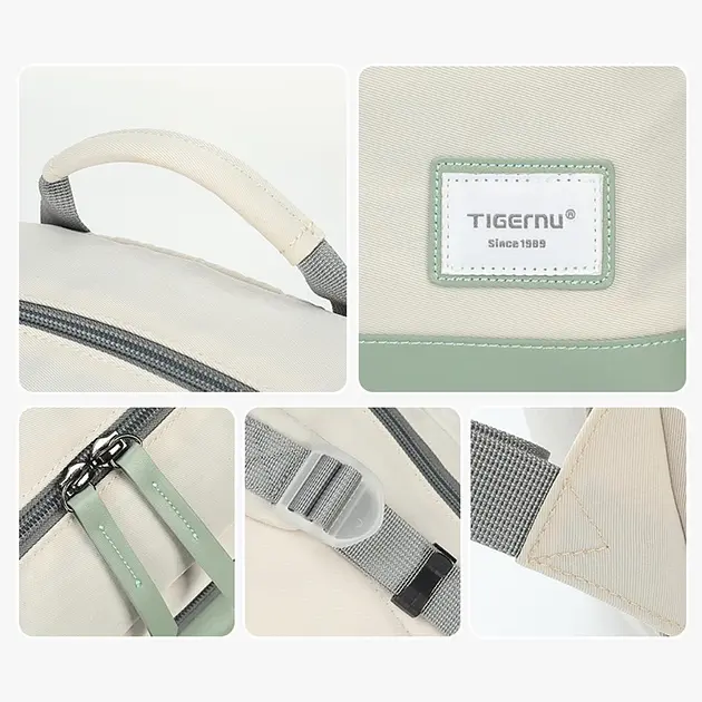 Рюкзак міський Tigernu T-B9520 для ноутбука 19.5 л 15.6" White (17036) - фото 4