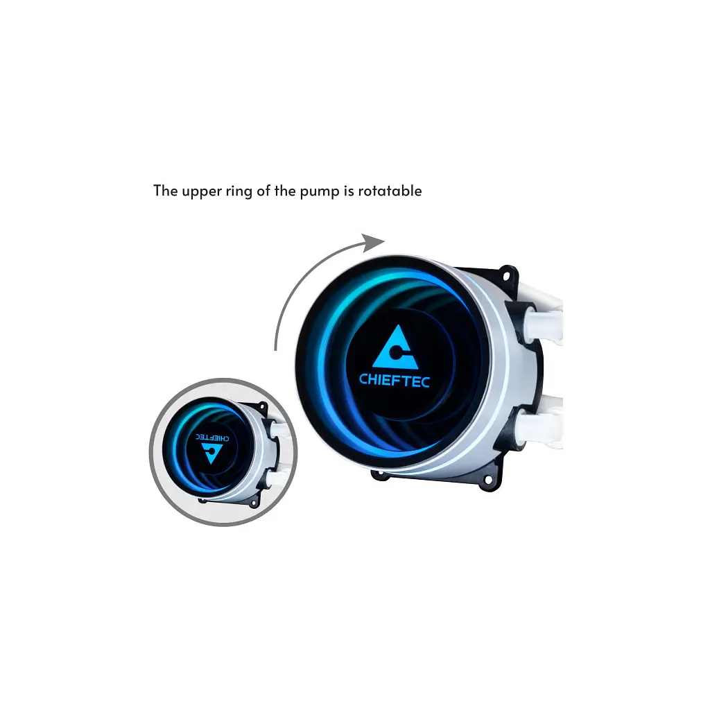 Система рідинного охолодження Chieftec Iceberg 360 ARGB WHITE (CLC-360-RGB-W) - фото 4