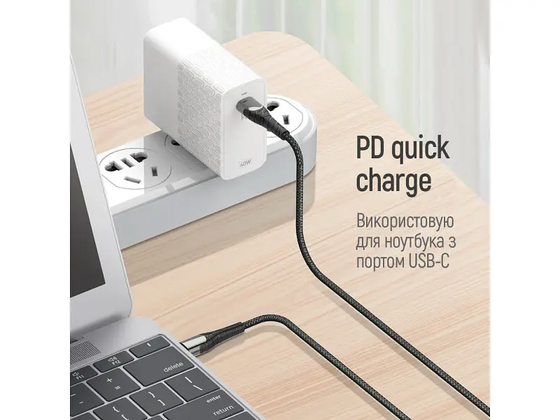 Кабель ColorWay USB-C to USB-C 2m Grey (CW-CBPDCC039-GR) - фото 6