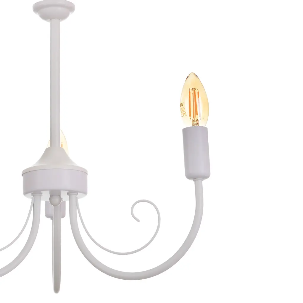 Люстра подвесная Brille свеча Е14 40W WH (BKL-726S/3) - фото 5