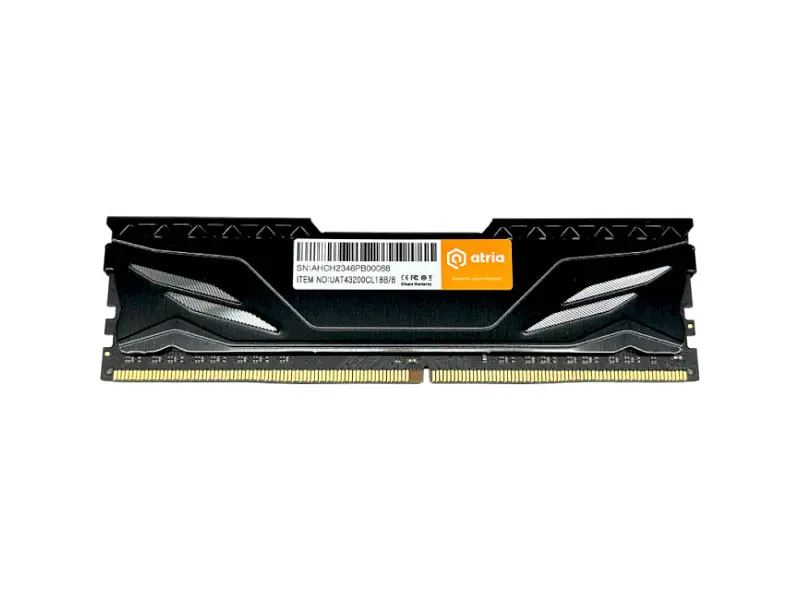 Пам'ять для настільних комп'ютерів ATRIA 8 GB DDR4 3200 MHz Fly Black (UAT43200CL18B/8) - фото 2
