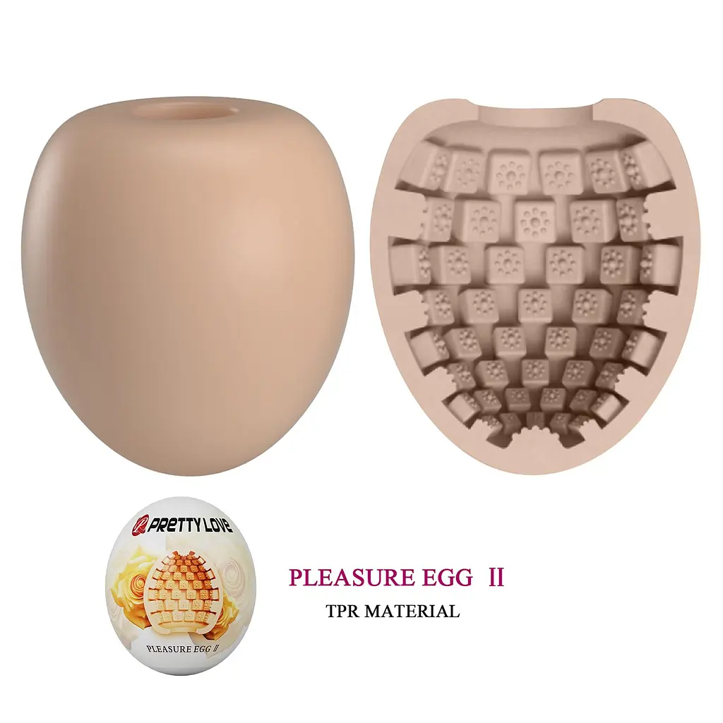 Мастурбатор яйцо Pretty Love Pleasure Egg II бежевый - фото 6