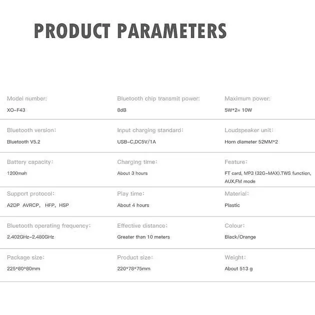 Портативная акустика XO F43 Wireless Speaker беспроводная черная - фото 3