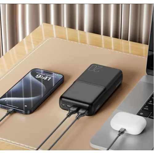 Зовнішній акумулятор Power bank XO PR252 20000 mAh Чорний - фото 4