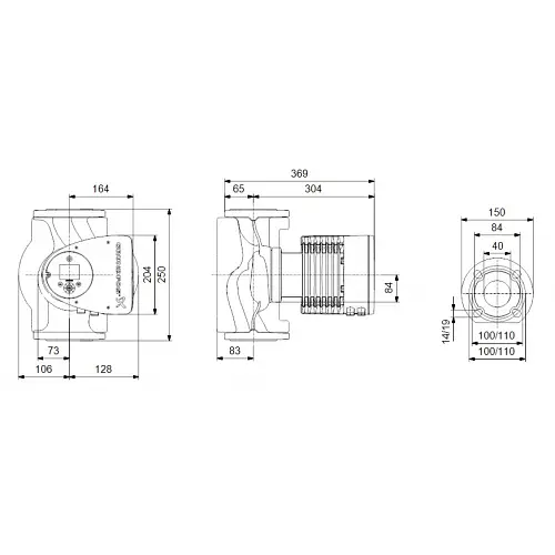 Циркуляційний насос Grundfos Magna3 40-150 F 250 (97924271) - фото 2