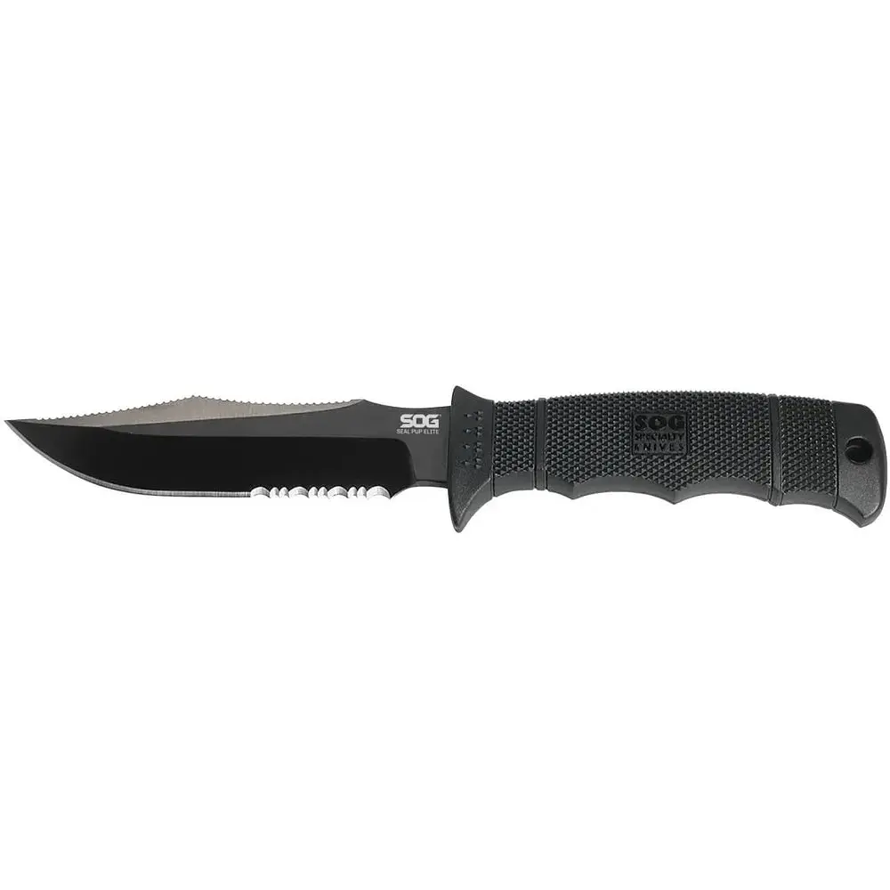 Ніж із фіксованим клинком SOG Seal Pup Elite Mini Чорний - фото 2