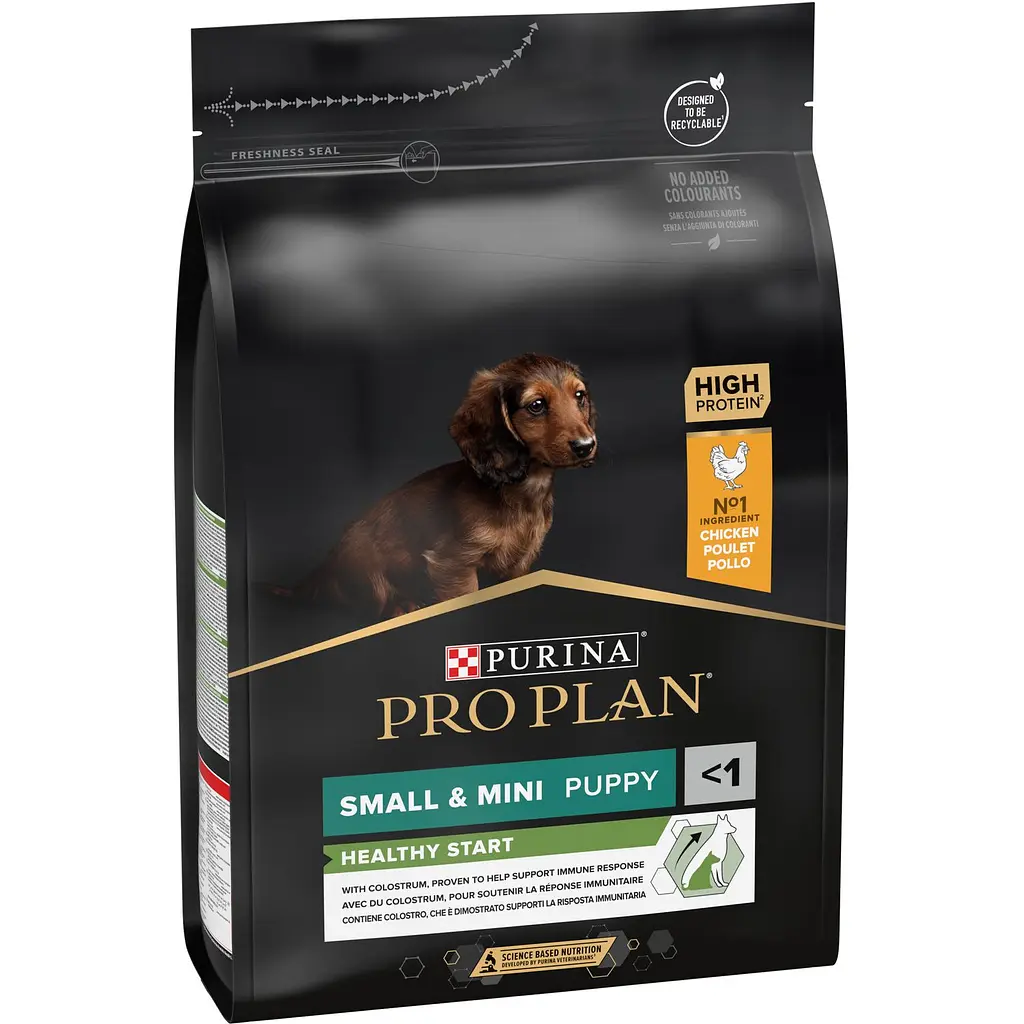 Сухой корм Purina Pro Plan Small & Mini Puppy <1 Healthy Start для щенков мелких пород с курицей 3 кг (12272132) - фото 2