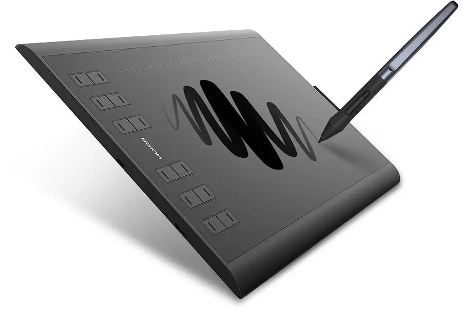 Huion Графічний планшет 10"x6.2" H1060P, MicroUSB, чорний - фото 6