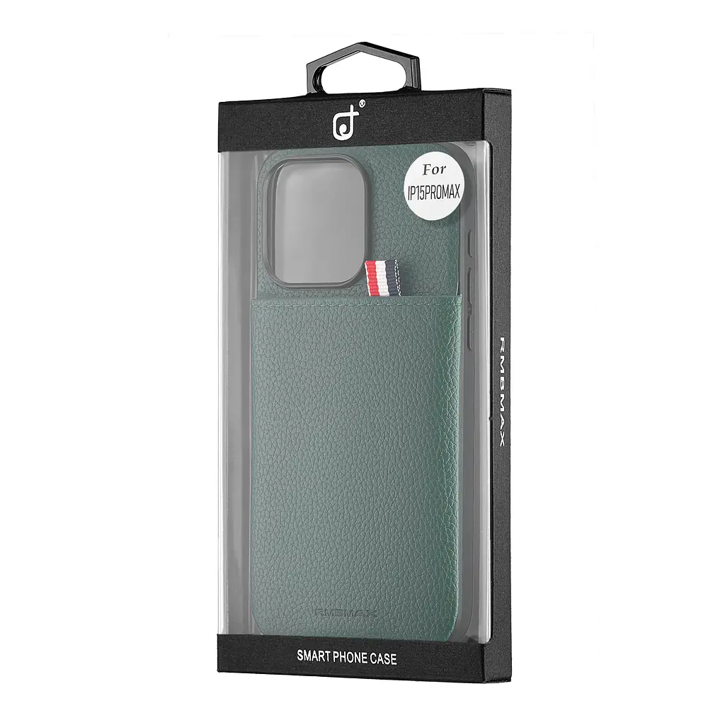 Чохол Jinduka Leather Pocket iPhone 15 Pro Max Green - фото 2