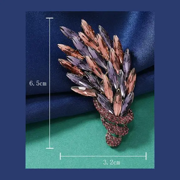 Брошь Веточка фиолетовая - фото 2