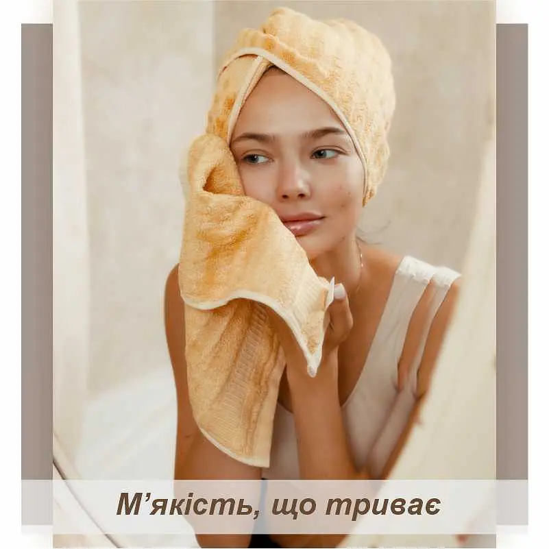 Набор полотенец Lovely Svi 3 шт.:70 x 140 см, 50 x 90 см, 33 x 33 см Свет Коричневый (701403) - фото 2